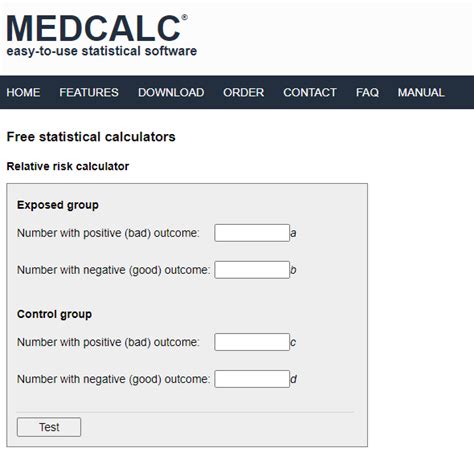 medcalc relative risk calculator.